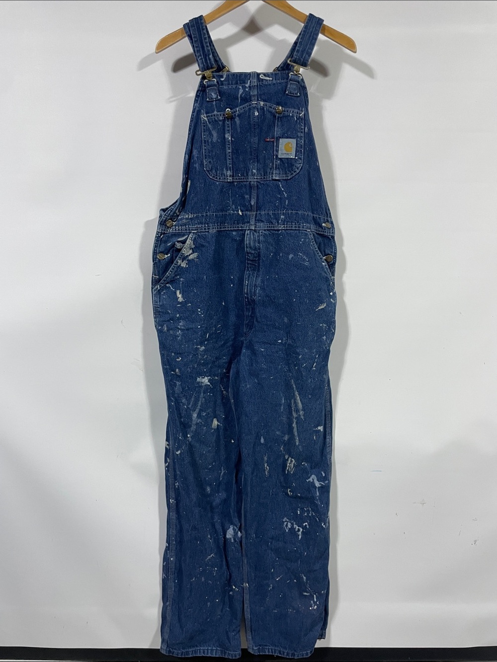 Carhartt Men's Dark Blue Denim Relaxed Painter Overalls